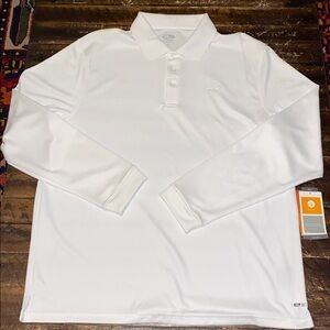 Champion Golf White Long Sleeve Polo Shirt